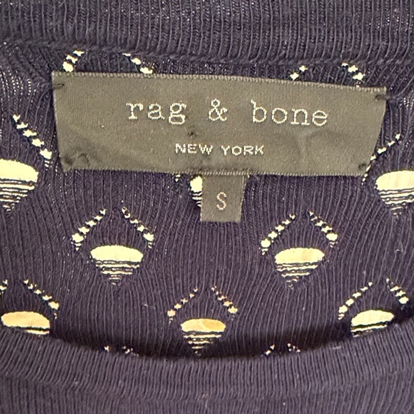 Rag & Bone Midnight Blue Long Sleeve Top - Picture 2 of 4
